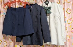 E141 ^_^Japanese SchoolGirl Uniform Winter! Defect Set! It’s still usable!! S~M