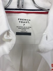 French Toast Boys Short Sleeve Classic Dress Shirt, Size 7, White