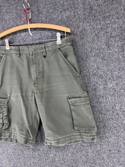 BOY SCOUTS Convertible Cargo Shorts Uniform Green Zip Off Youth Size 33 NO PANTS