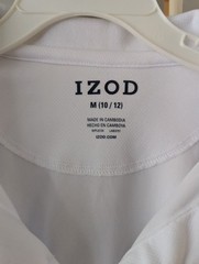 2x IZOD Boys size M 10/12 polo Shirts. Red And White. Boys M 10/12 Gildan Blue T