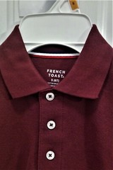 NWT French Toast School Uniform Pullover Shirt – Burgundy Boy’s Size S 6/7