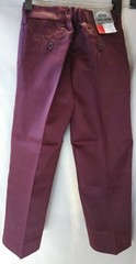 Genuine 20″ x 17″ School Uniform Burgundy Boys Pants 4 Reg