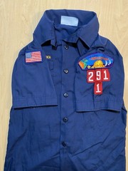 Boy Scouts Of America Youth Large Uniform Shirt Flag Patches Orange County Cal