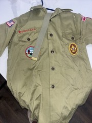 Vtg Cub Boy Scouts lot BSA Uniform Shirt Pants shorts belt patch clip Youth