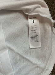 NEW Oshkosh Boys Size 8 School Uniform Polo Style Shirt Short Sleeve White