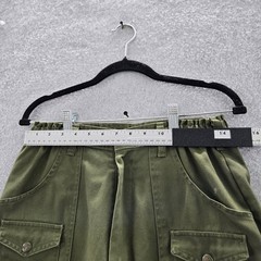 Boy Scouts Of America Boy Pants 10 Green Cargo Twill Uniform Button