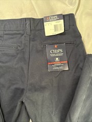 Chaps NWT Boys’ School Approved Blue Pleated Front Pants Size 10 (25×25”)