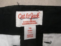 NWT Cat&Jack Size 16 Boys Black Cotton Blend Pockets School Uniforms Shorts 167
