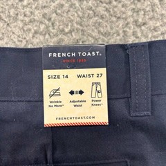 French Toast Schoolwear Relaxed Fit Uniform Pants Blue Pant Boy’s Size 14