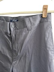 Lands End Boys Sz 18 (14-15 YRS) Gray Chino Pants 31Wx30L” Iron Knee Blend #3852