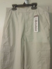 1 PR NEW NEVADA Studio Boys 12 Khaki Cargo Pants MSRP $49.00 100% Cotton Egypt