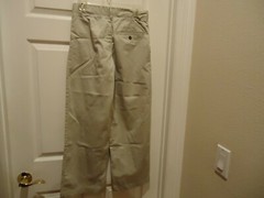 Cherokee School Uniform Size 16 Cotton Boy Beige Pant Adjustable Waist 3 Pockets
