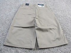 Nautica Shorts Khaki Adjustable Waist with Stretch School Uniform 14 Slim NWT