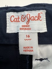 School Uniform Navy Pants Cat & Jack Boys Size 16 Chino Skinny Retail Price $15