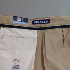 French Toast Boys Khaki Relaxed Fit School Uniform Pant Size 16 Adjustable Waist