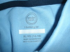 NEW Wonder Nation School Uniform Polo Blue Long Sleeves XL 14-16 (A1)