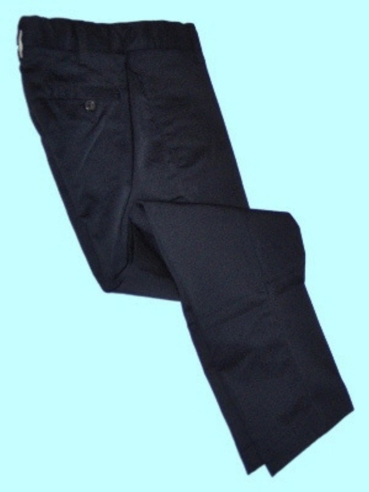 LANDS END Black Plain Front School Uniforms Chino Pants Boys 16 Inseam 28″ NEW