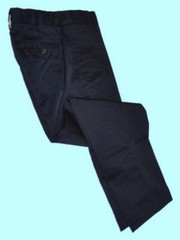 LANDS END Black Plain Front School Uniforms Chino Pants Boys 16 Inseam 28″ NEW