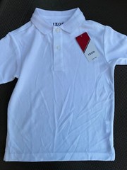 NWT Lot of 4 2xBoys Short sleeve PERFORMANCE Polo Shirts, 2xShorts Uniform 6