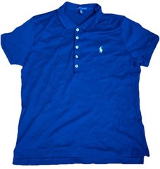 Ralph Lauren Navy Blue Short Sleeve Polo Shirt XL White Pony Logo Classic Fit