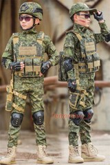 Children’s Camouflage Suit Special Forces Military Training Uniform with Helmet