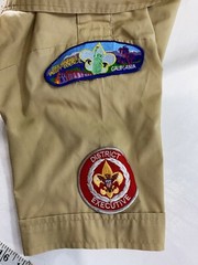 Boy Scouts Of America Boys Shirt Sz L Khaki Collared Button Up Pockets Official