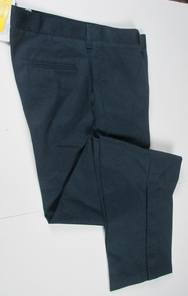LANDS END Navy School Uniform Plain Front Chino Pants Boys 20 INSEAM 31″ NEW