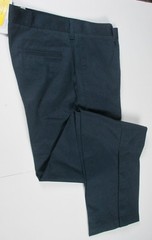 LANDS END Navy School Uniform Plain Front Chino Pants Boys 20 INSEAM 31″ NEW