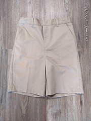 NEW School Uniform Shorts Boys Size 10 Khaki Adjustable Waist Band Unisex