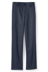 LANDS END Navy Plain Front School Uniforms Pants Boys 8 Slim NEW