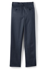LANDS END Navy Plain Front School Uniforms Pants Boys 8 Slim NEW
