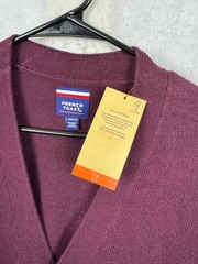 French Toast Plum Cardigan Sweater Button School pockets LS Boys Large 10/12 NEW