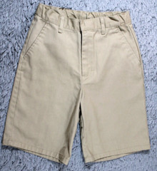 Authentic Galaxy Shorts Boys Size 12 Beige Tan School Uniform Classic Twill