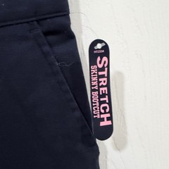 Chaps Boys Navy Blue Stretch Skinny Bootcut School Uniform Pants Size 12 Regular