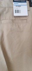 BOYS 20 Husky KHAKI FRENCH TOAST SCHOOL UNIFORM SHORTS ADJUSTABLE WAIST