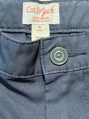 Cat & Jack Boys Size 5 Navy Quick Dry Uniform Shorts Lot of 2 Adjustable Waist