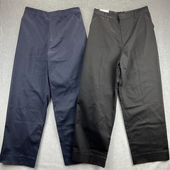 Classroom Uniform 2 Pair Boys Husky Flat Front Straight Pants Blk & Navy Sz 20H