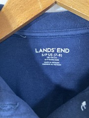 Lot 2 Navy School Uniform Polo Shirts Lands’ End Size 7-8 & 8 Collared Shirts