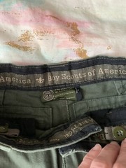Boy Scouts of America BSA boys Uniform Shorts size 6 green canvas heavy duty
