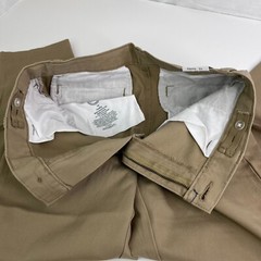 School Uniform Pants Husky 10 Straight Leg Beige Adjust Waist Stretch Reinforce