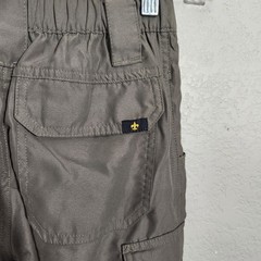 Boy Scouts Convertible Cargo Pants Zipper-Off Legs Olive Green Size XS Adjust
