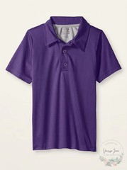 Cherokee Boys Uniform Short Sleeve Performance Polo Shirt,purple,14/16