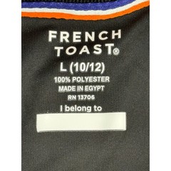 French Toast Boys Black Sport Polo Shirt Moisture Wicking Sz L 10/12NEW