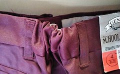 Genuine 20″ x 17″ School Uniform Burgundy Boys Pants 4 Reg