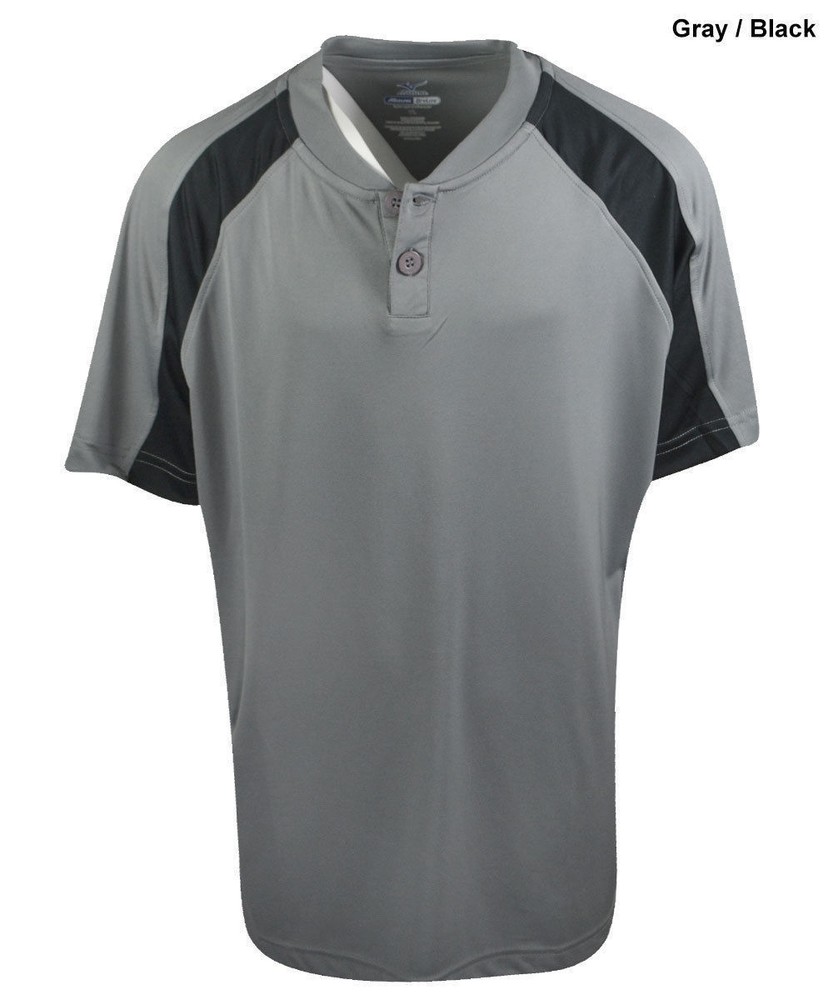 New Mizuno G3 Baseball Youth SMALL Boys Gray & Black Jersey