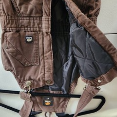 Berne Workwear 4T Brown Canvas Insulated Kids Overalls