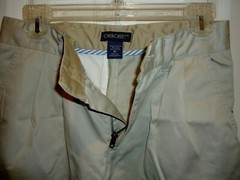 Cherokee School Uniform Size 16 Cotton Boy Beige Pant Adjustable Waist 3 Pockets