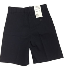Kids Unisex Navy Blue Classic Uniform Shorts, Adjustable Waist 3 pockets