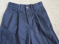 GEORGE BRAND PLEATED FRONT ADJ. WAIST NAVY PANT-SIZE 10 SLIM
