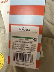 Cat & Jack Boys Size 14 Husky School Uniform Chino Pants Vintage Khaki 14H